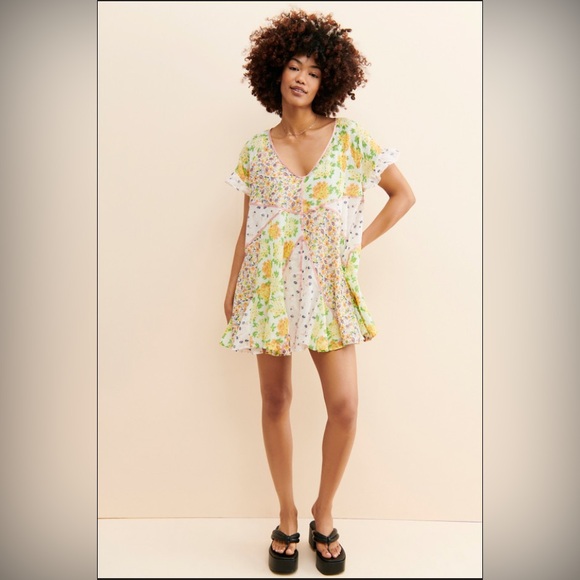 Free People Dresses & Skirts - Free People Women's Wildflower Patchwork Mini Dress
